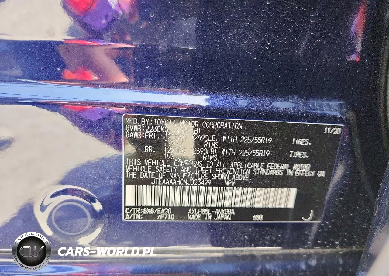 2021 Toyota Venza Xle VIN:JTEAAAAH0MJ023429 - 12