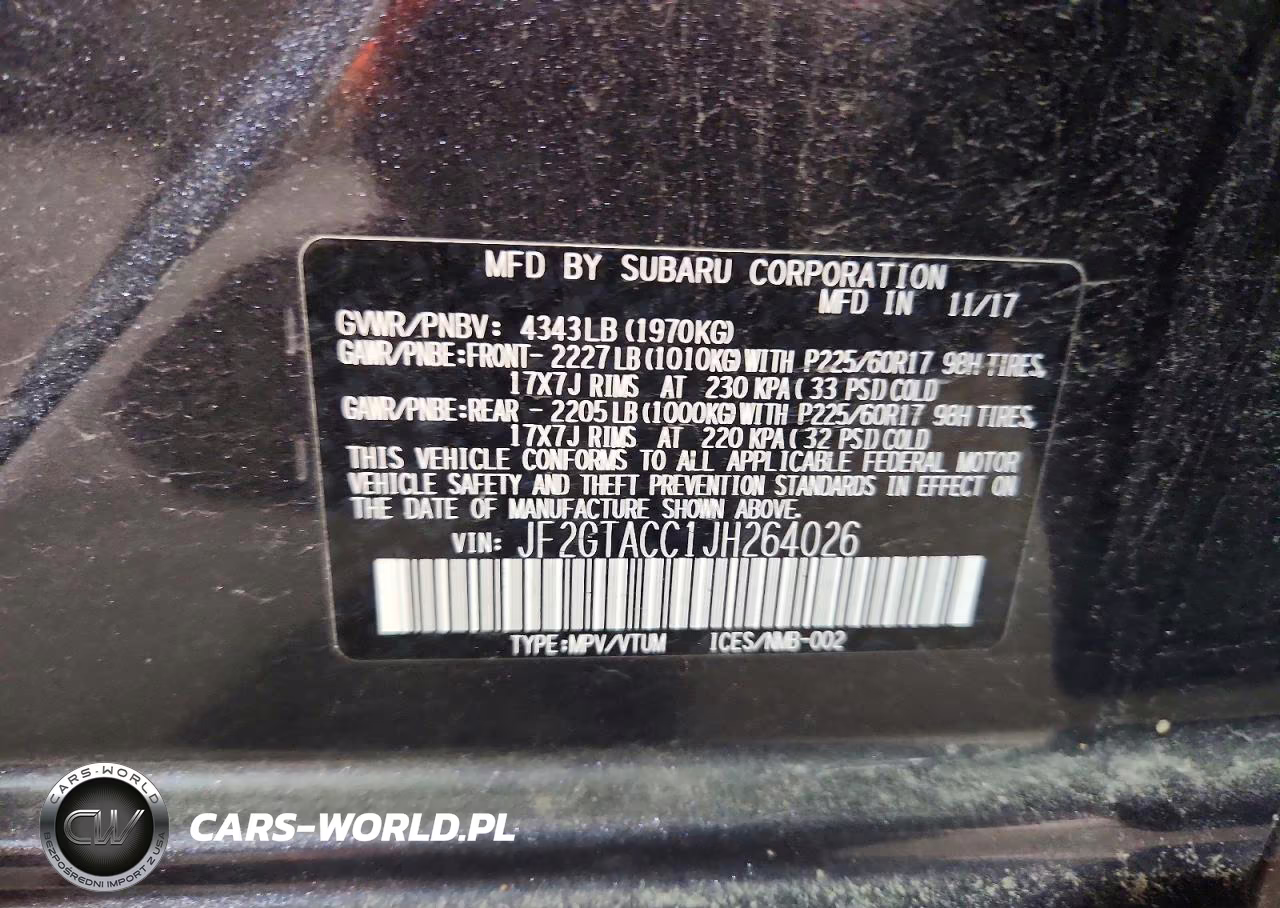 2018 Subaru Crosstrek Premium VIN:JF2GTACC1JH264026 - 13