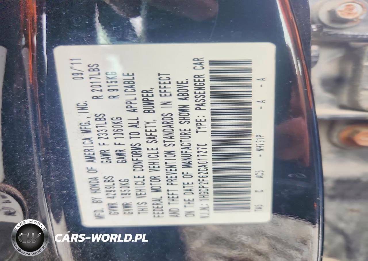2012 Honda Accord Se VIN:1HGCP2F62CA017270 - 13
