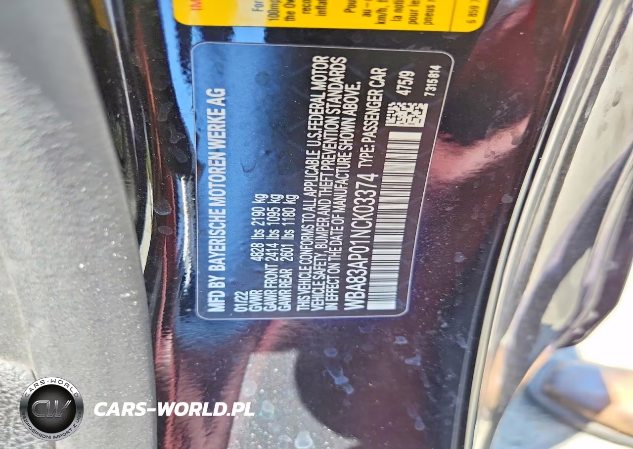 2022 BMW M4 VIN:WBA83AP01NCK03374 - 13
