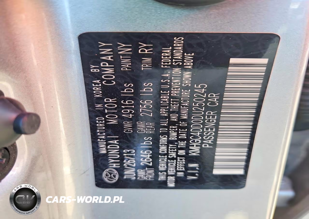 2013 Hyundai Genesis 3.8L VIN:KMHGC4DD0DU250245 - 12