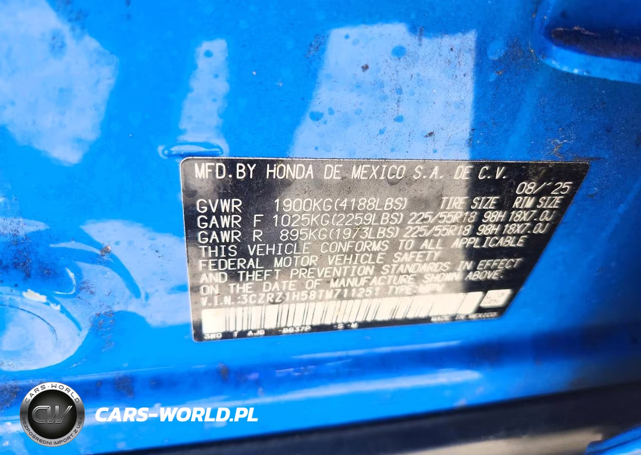 2026 Honda Hr-V Sport VIN:3CZRZ1H58TM711251 - 13