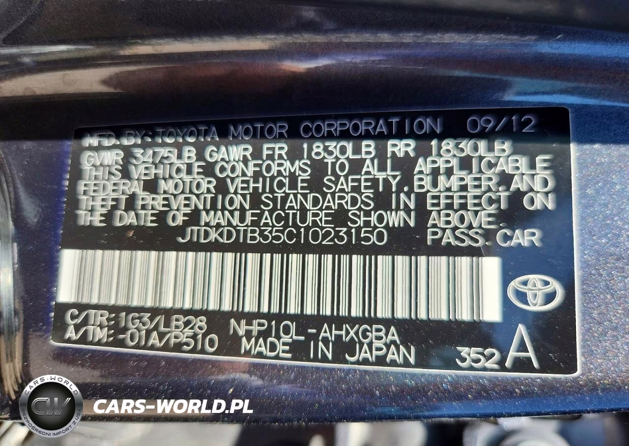 2012 Toyota Prius C Four VIN:JTDKDTB35C1023150 - 14