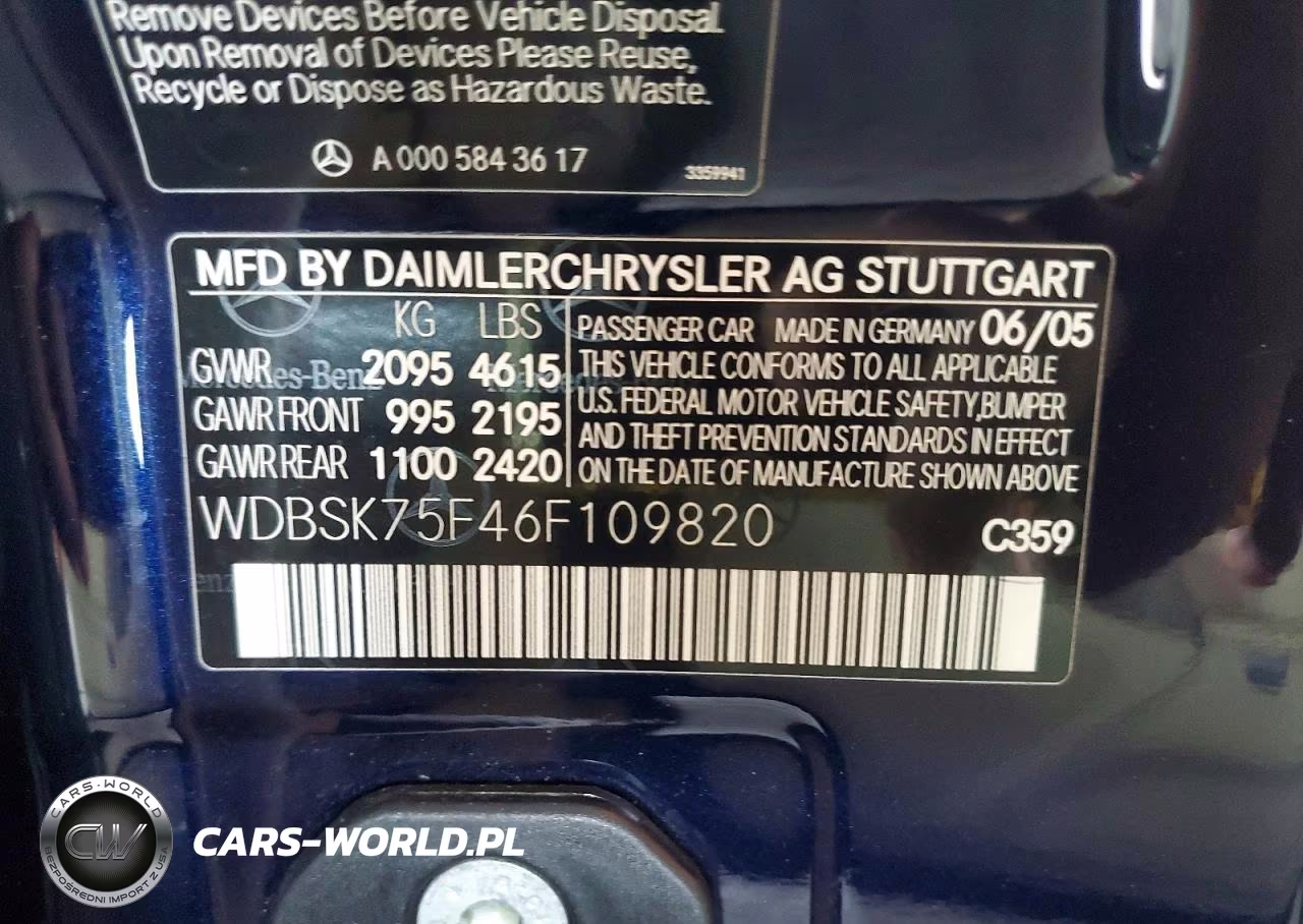 2006 Mercedes-Benz Sl 500 VIN:WDBSK75F46F109820 - 12