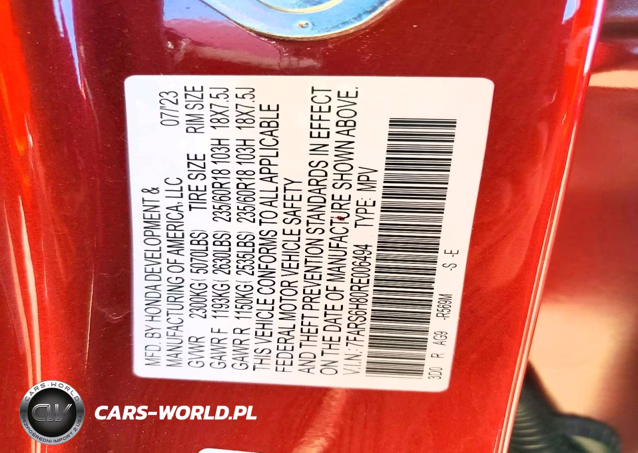 2024 Honda Cr-V Sport-L VIN:7FARS6H80RE006494 - 13