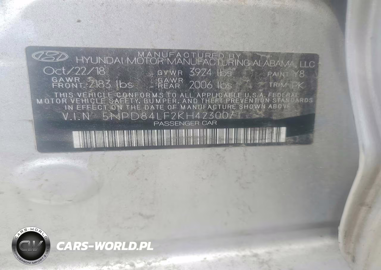 2019 Hyundai Elantra Sel VIN:5NPD84LF2KH423007 - 13