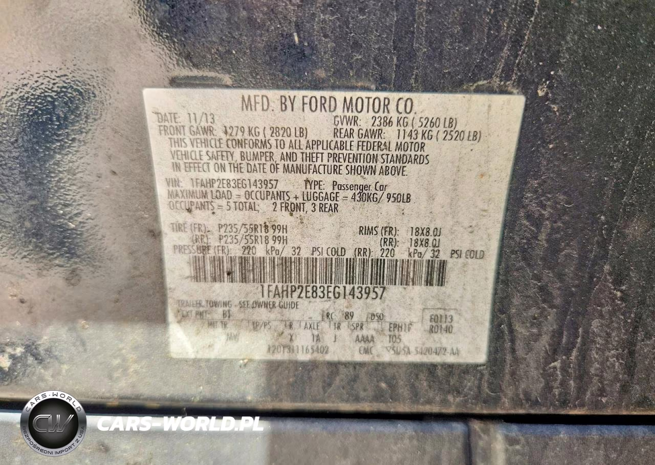 2014 Ford Taurus Sel VIN:1FAHP2E83EG143957 - 12