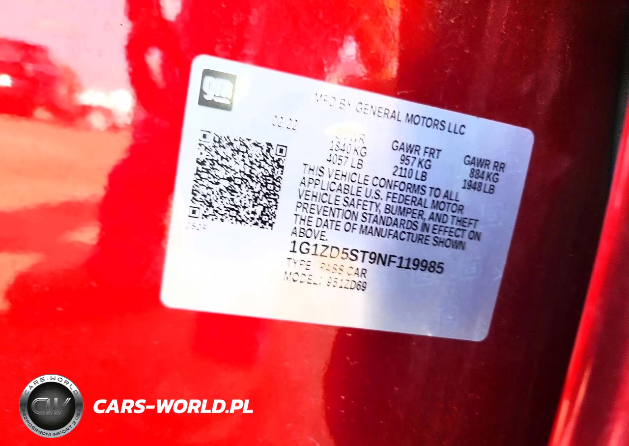 2022 Chevrolet Malibu Lt VIN:1G1ZD5ST9NF119985 - 12