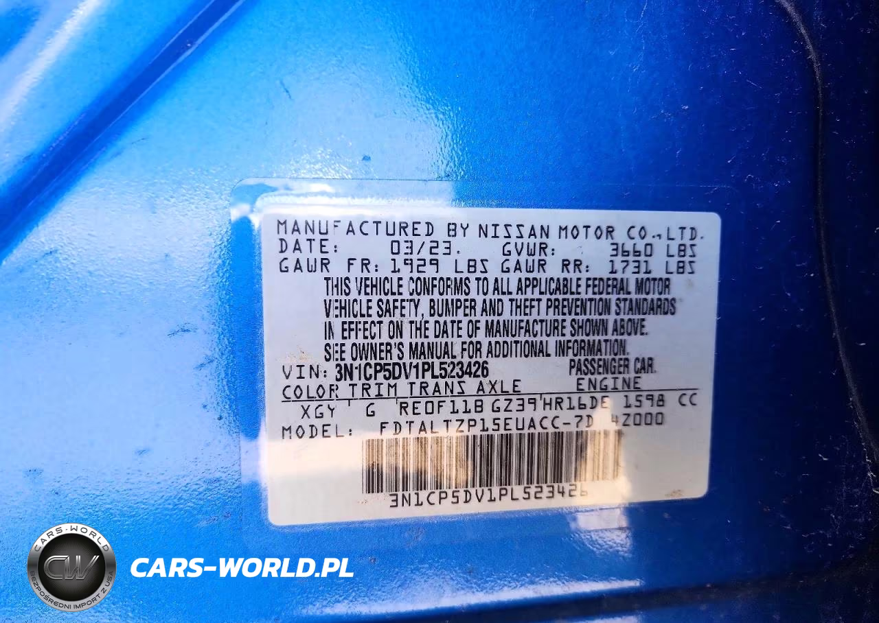2023 Nissan Kicks Sr VIN:3N1CP5DV1PL523426 - 13