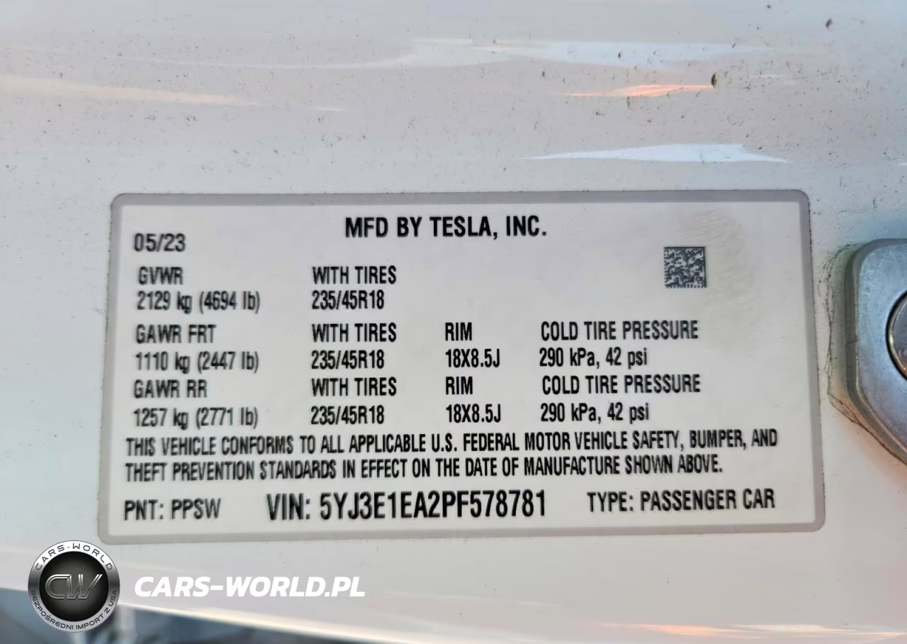 2023 Tesla Model 3 VIN:5YJ3E1EA2PF578781 - 12