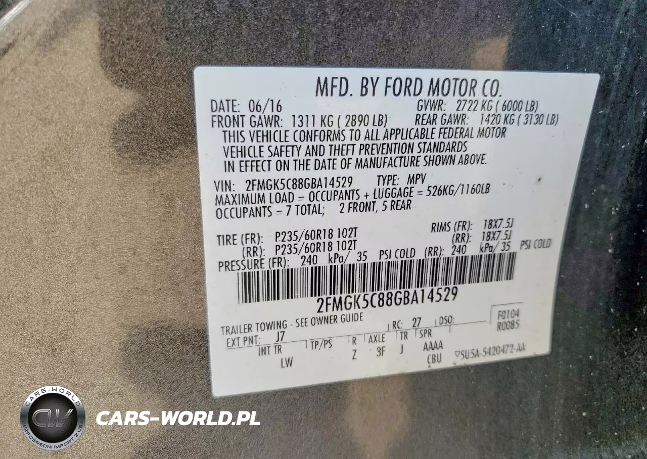 2016 Ford Flex Sel VIN:2FMGK5C88GBA14529 - 13