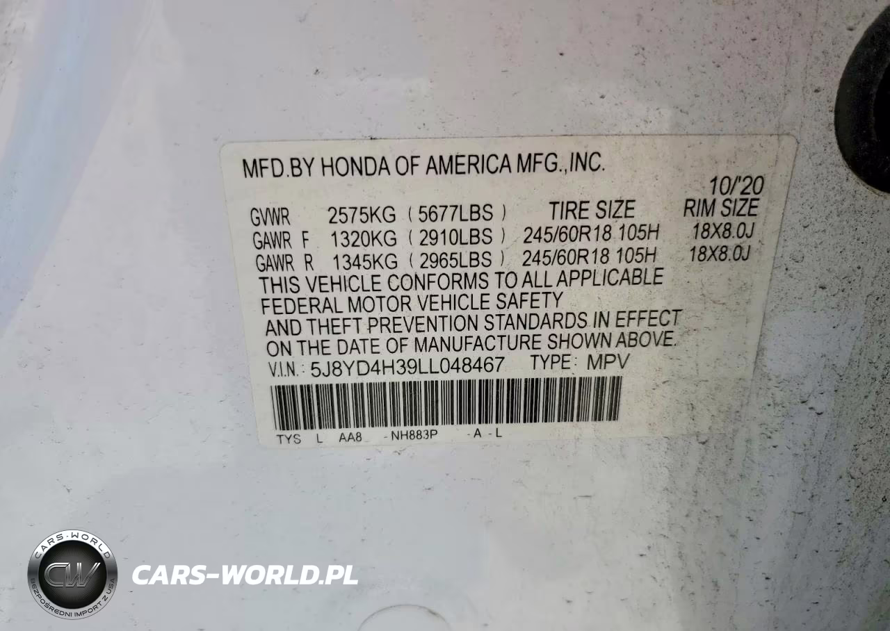 2020 Acura Mdx VIN:5J8YD4H39LL048467 - 14