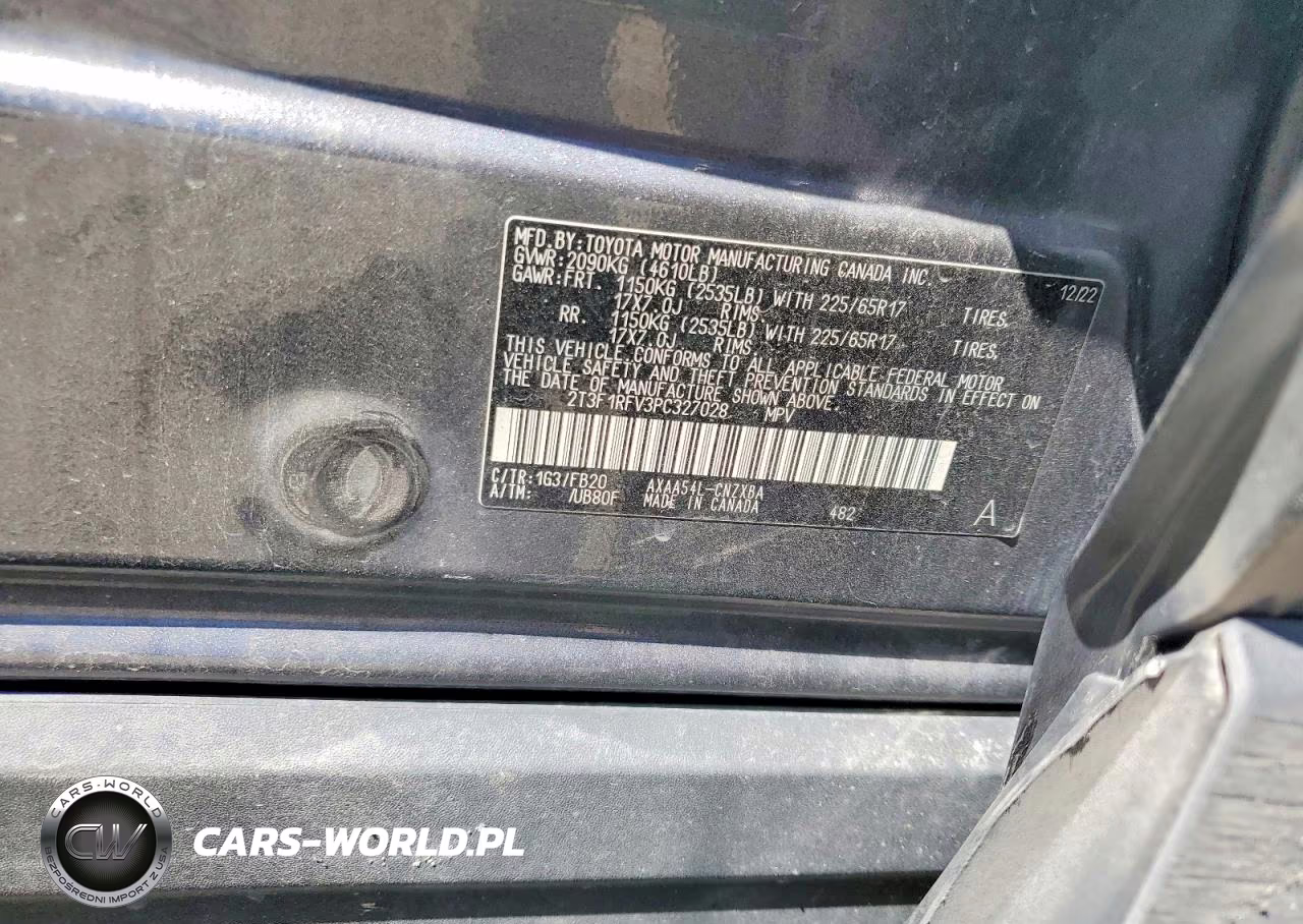 2023 Toyota Rav4 Le VIN:2T3F1RFV3PC327028 - 12