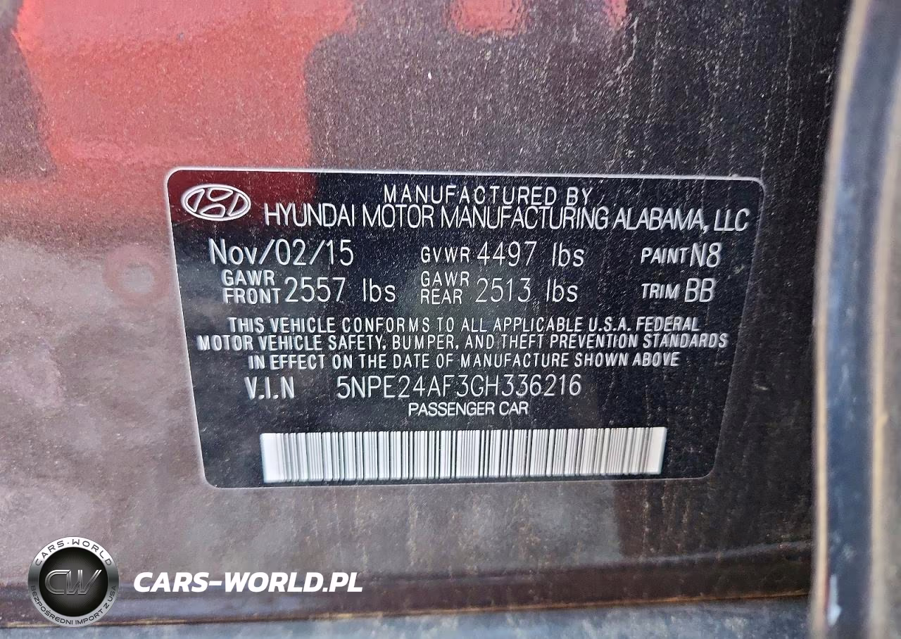 2016 Hyundai Sonata Se VIN:5NPE24AF3GH336216 - 12