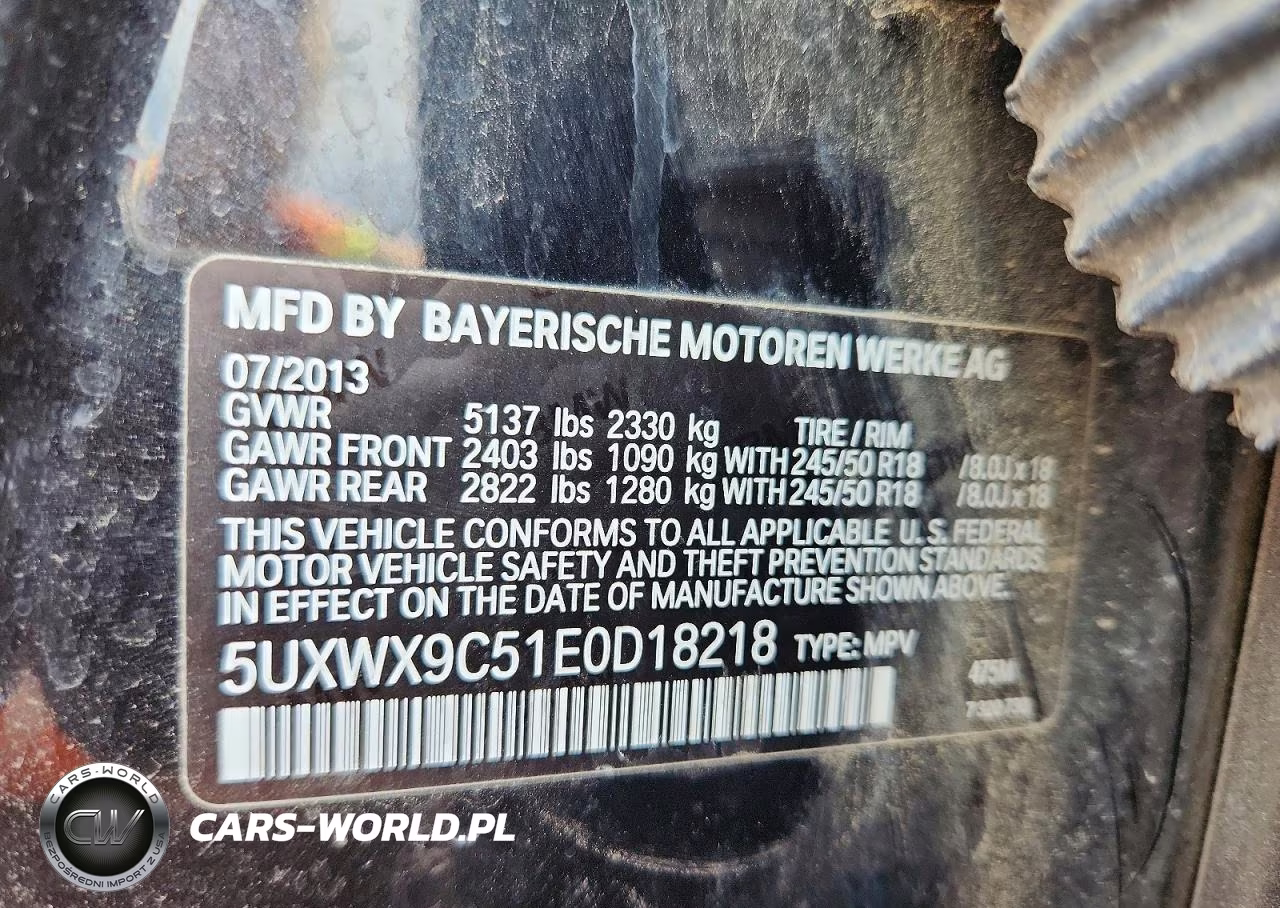 2014 BMW X3 xDrive28I VIN:5UXWX9C51E0D18218 - 13
