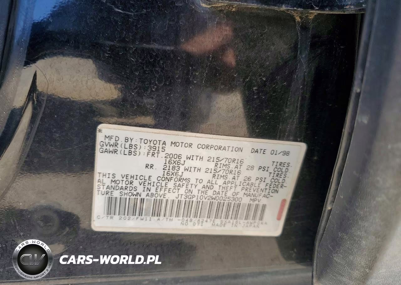 1998 Toyota Rav4 Base VIN:JT3GP10V2W0025300 - 12