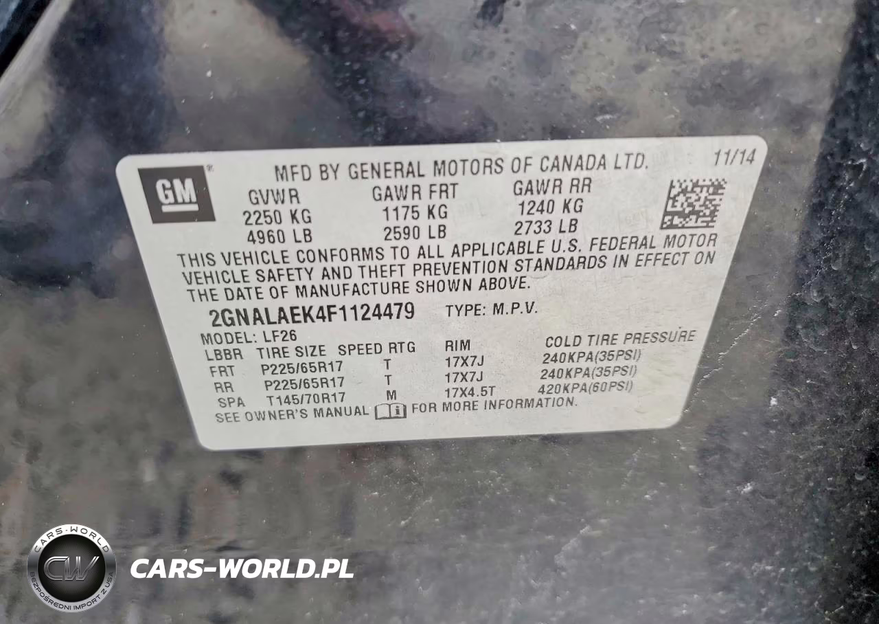 2015 Chevrolet Equinox Ls VIN:2GNALAEK4F1124479 - 13