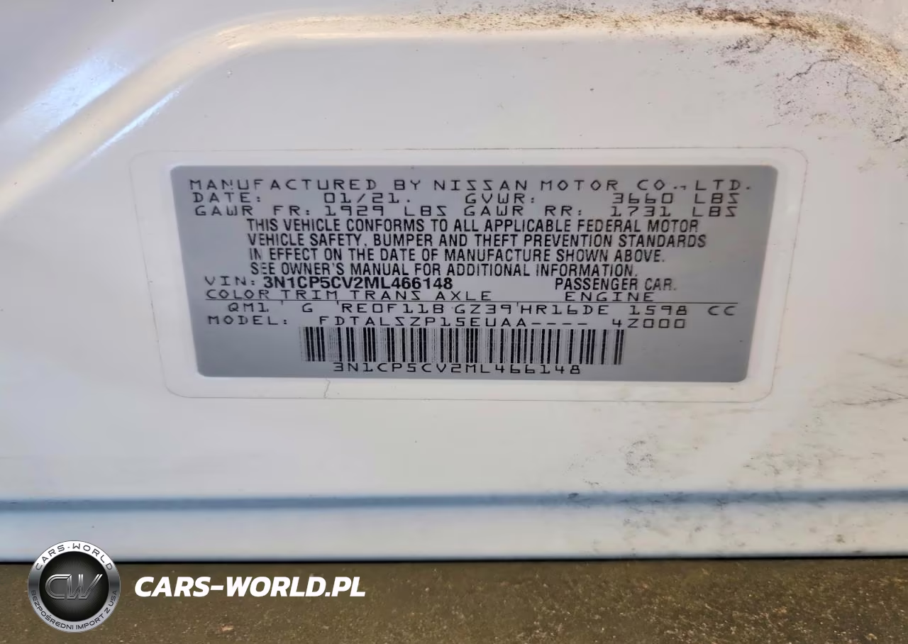 2021 Nissan Kicks Sv VIN:3N1CP5CV2ML466148 - 14