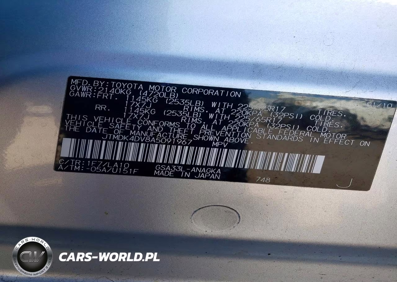 2010 Toyota Rav4 Limited VIN:JTMDK4DV8A5091967 - 12