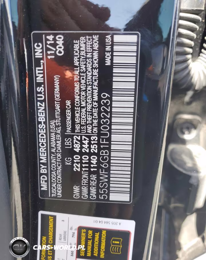 2015 Mercedes-Benz C 400 4Matic VIN:55SWF6GB1FU032239 - 12