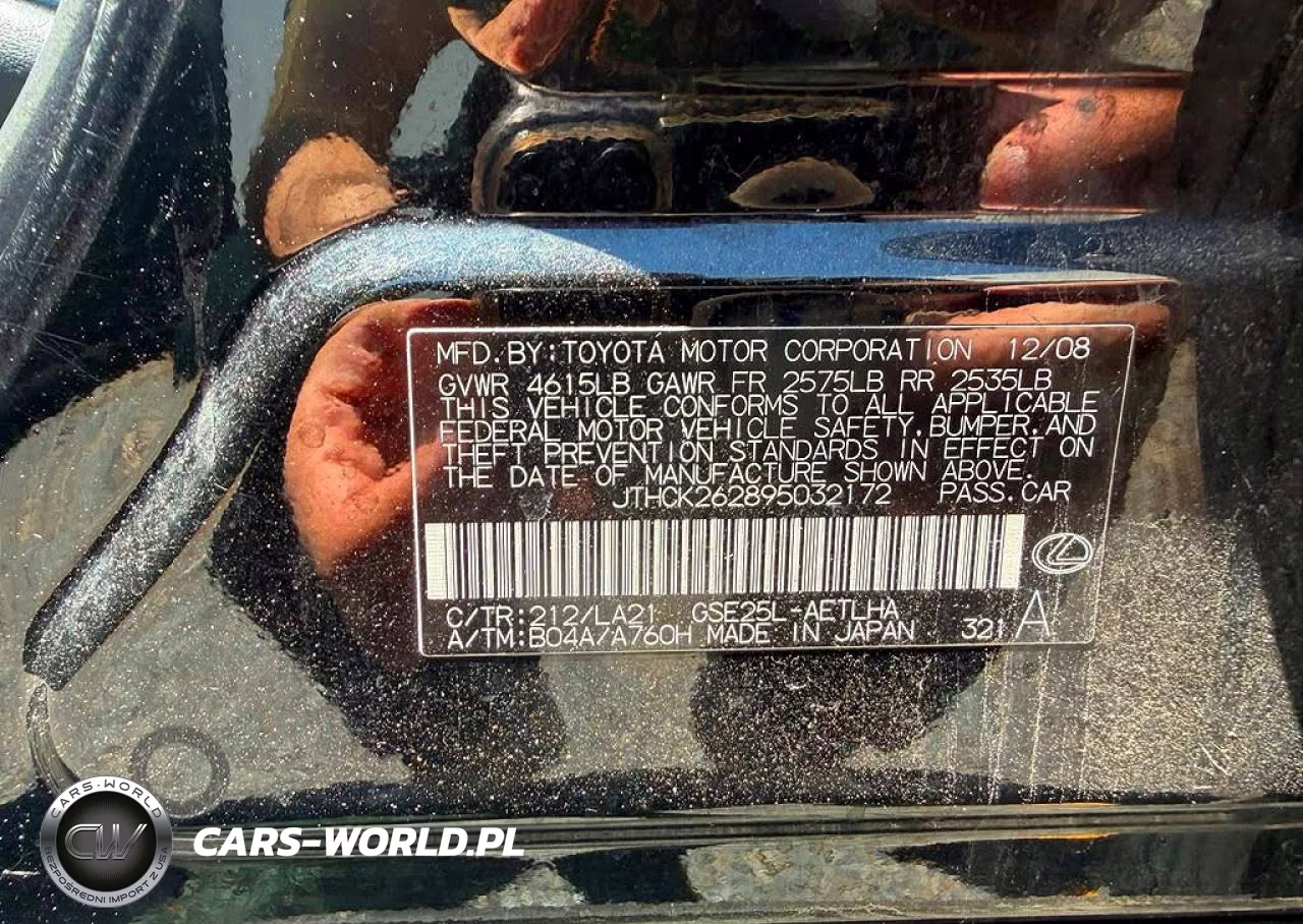 2009 Lexus Is 250 VIN:JTHCK262895032172 - 10