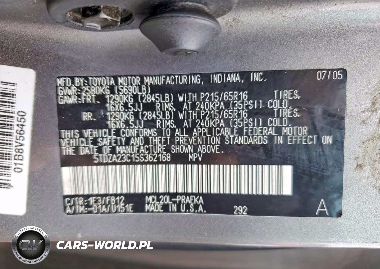2005 Toyota Sienna Le VIN:5TDZA23C15S362168 - 13