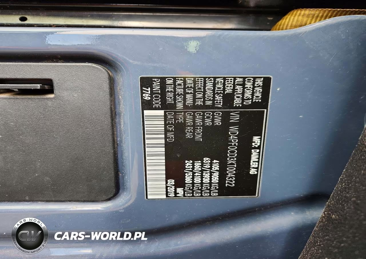 2019 Mercedes Benz Sprinter 2500 Delivery Van VIN:WD4PF0CD3KT004322 - 13