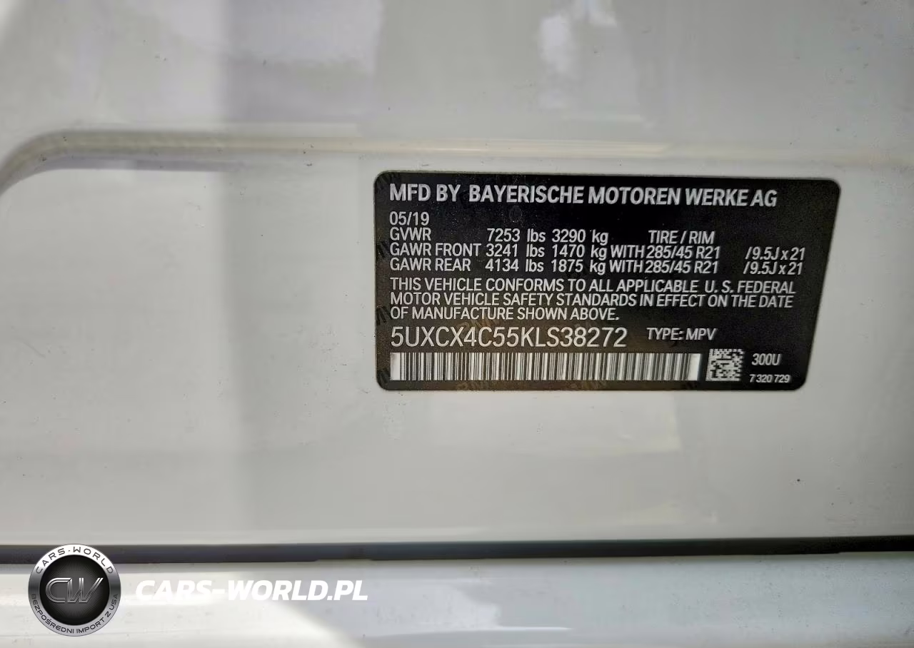 2019 BMW X7 xDrive50I VIN:5UXCX4C55KLS38272 - 13