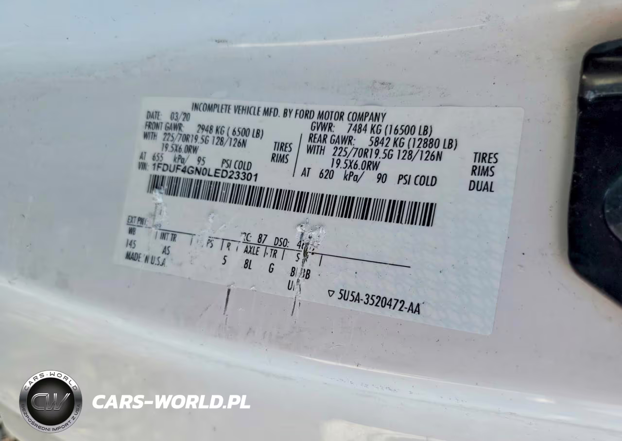2020 Ford F450 Super Duty Bucket Truck VIN:1FDUF4GN0LED23301 - 12