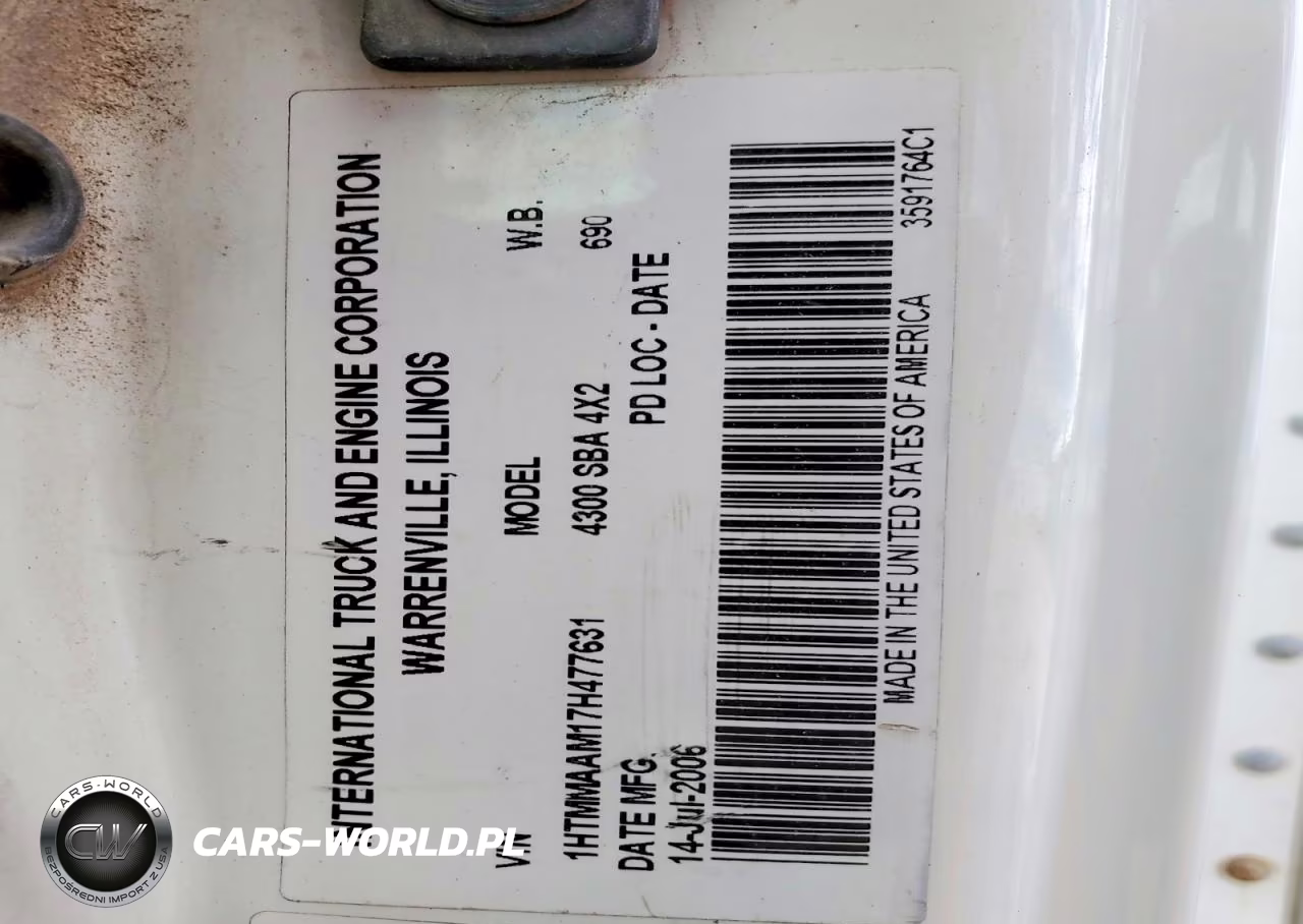 2007 International 4300 Box Truck VIN:1HTMMAAM17H477631 - 10