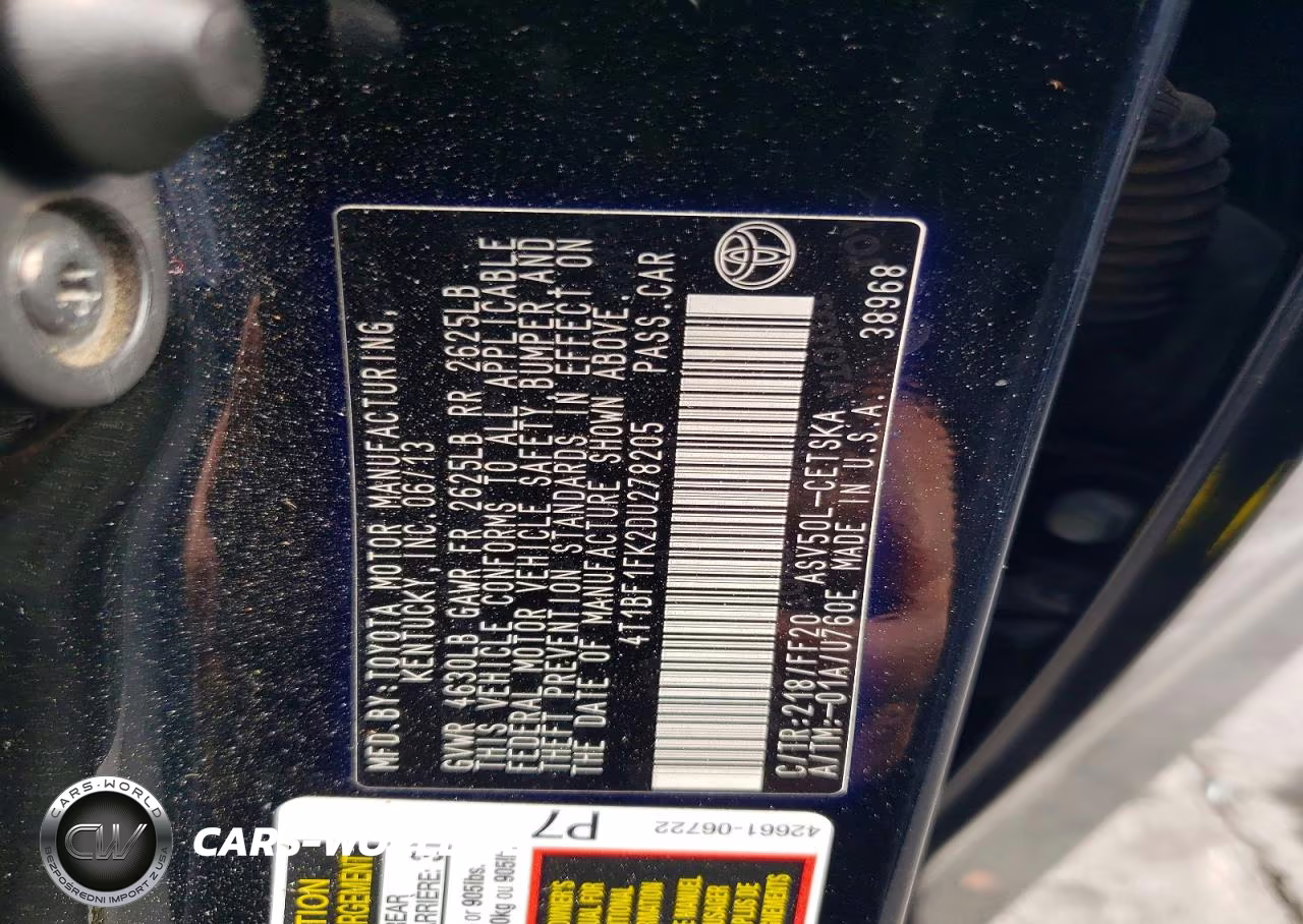2013 Toyota Camry Se VIN:4T1BF1FK2DU278205 - 12