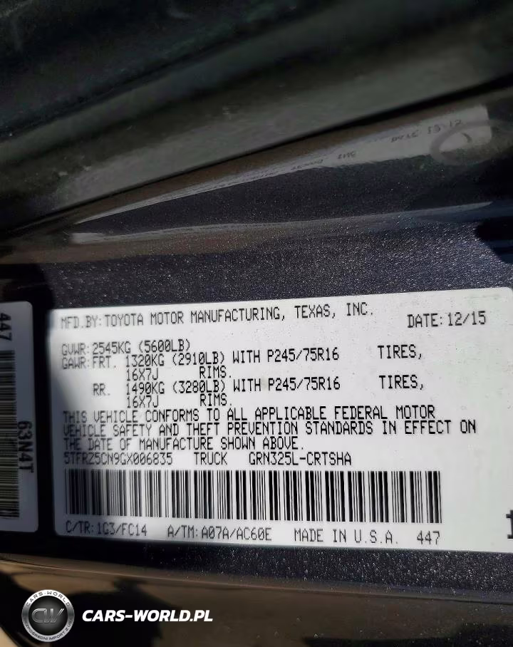 2016 Toyota Tacoma Sr5 V6 VIN:5TFRZ5CN9GX006835 - 12