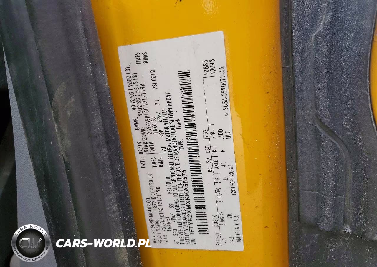 2019 Ford Transit 250 Delivery Van VIN:1FTYR2XMXKKA55575 - 13