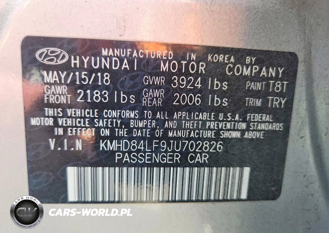 2018 Hyundai Elantra Sel VIN:KMHD84LF9JU702826 - 12