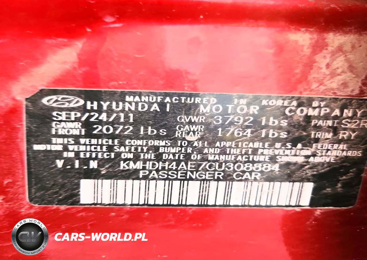 2012 Hyundai Elantra Limited VIN:KMHDH4AE7CU308884 - 12