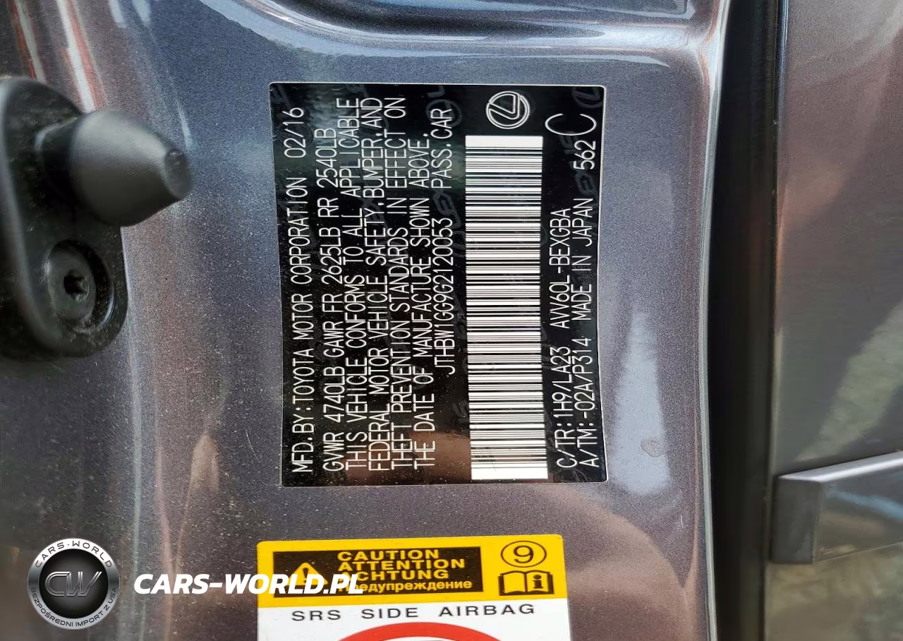 2016 Lexus Es 300H VIN:JTHBW1GG9G2120053 - 12