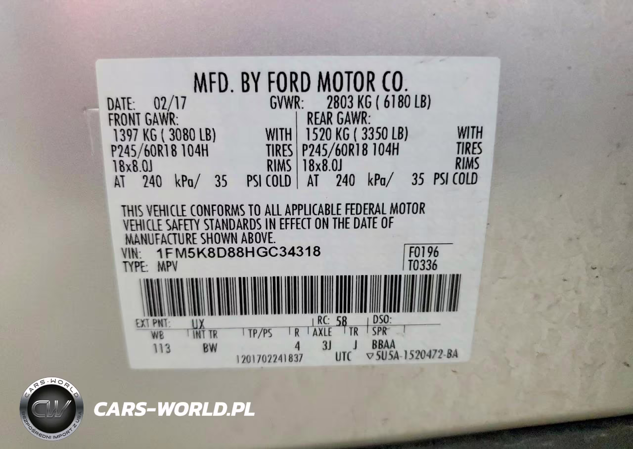 2017 Ford Explorer Xlt VIN:1FM5K8D88HGC34318 - 13