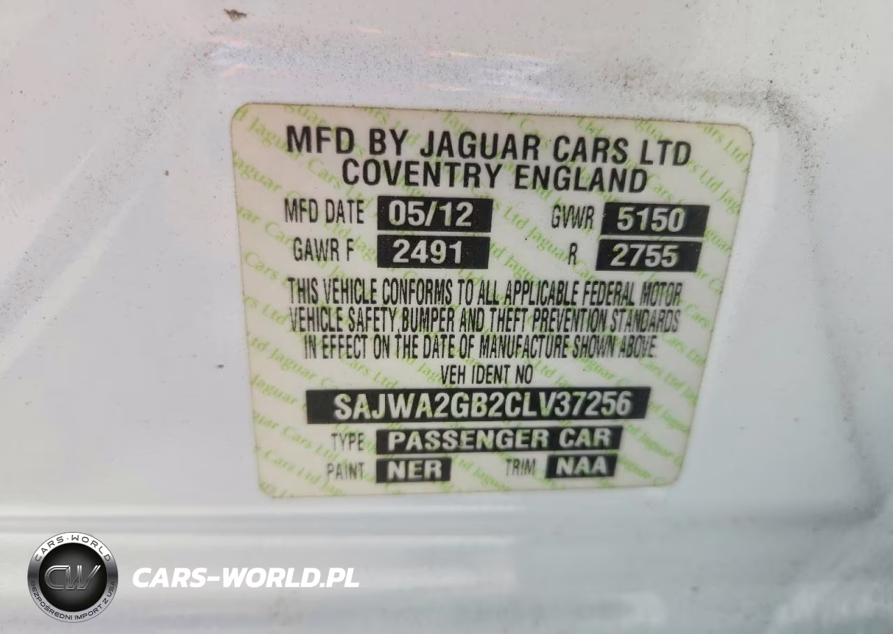 2012 Jaguar Xjl VIN:SAJWA2GB2CLV37256 - 12