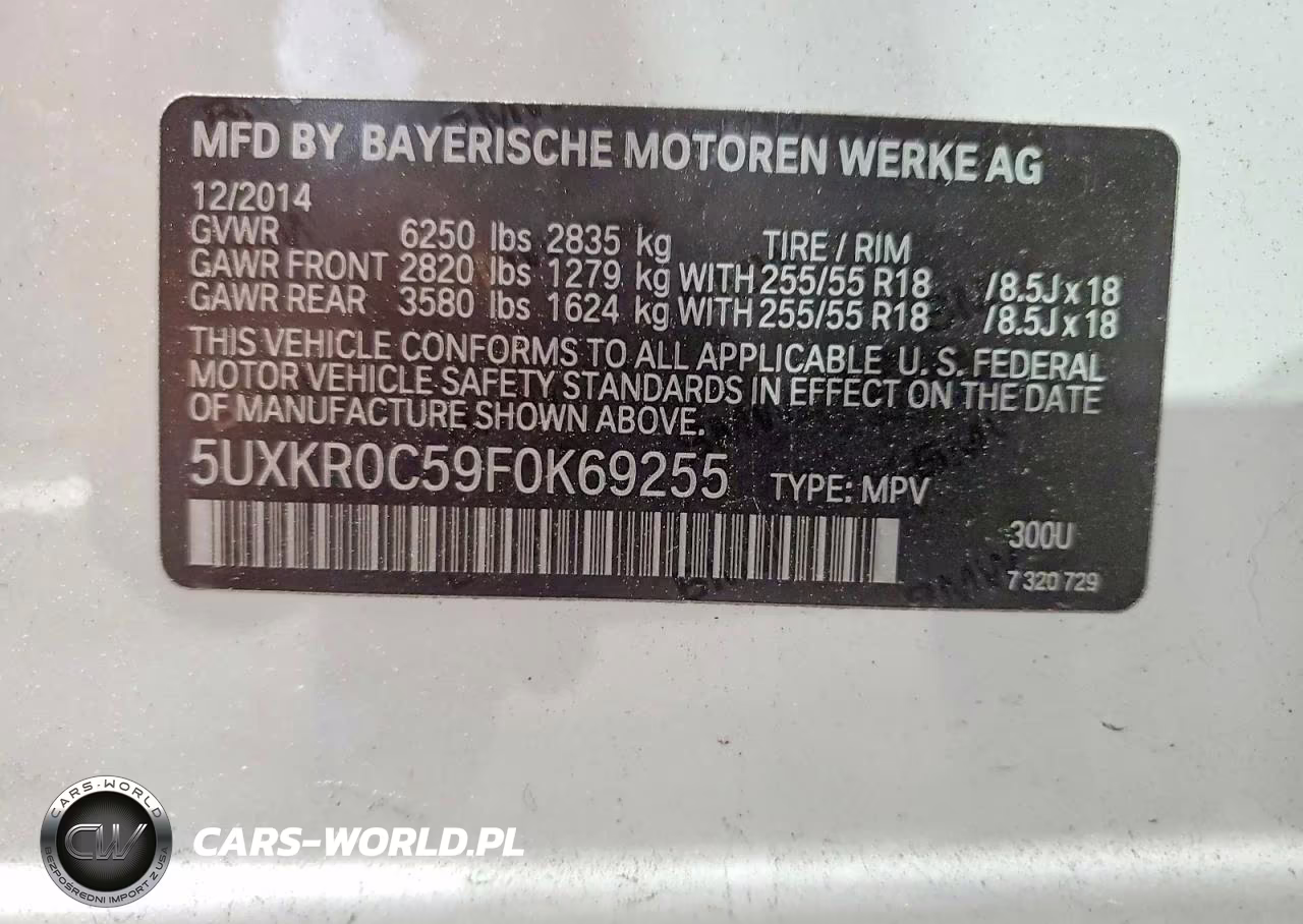 2015 BMW X5 xDrive35I VIN:5UXKR0C59F0K69255 - 13