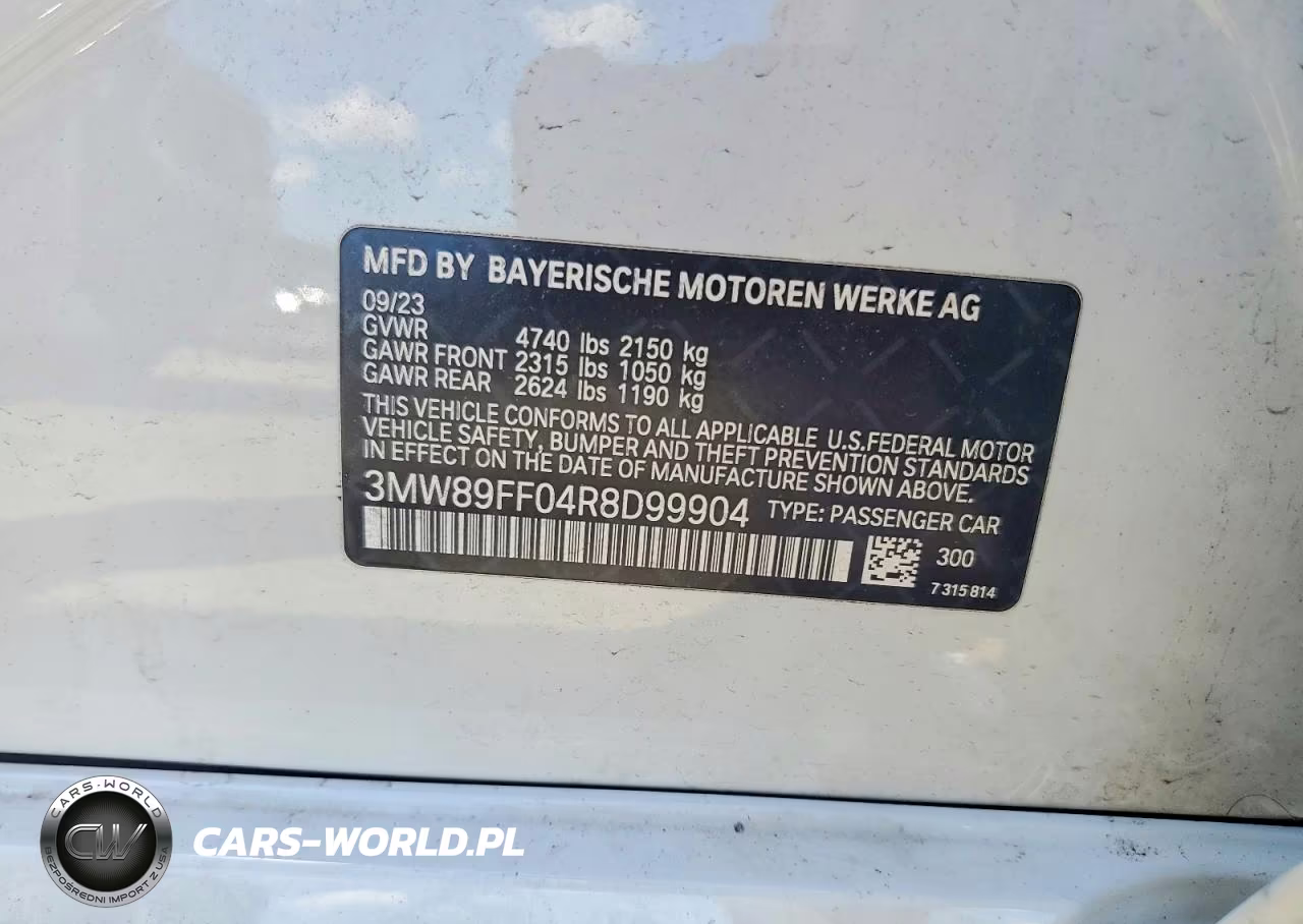 2024 BMW 330Xi VIN:3MW89FF04R8D99904 - 12