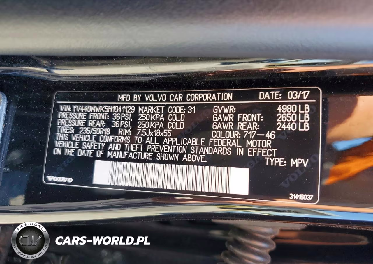 2017 Volvo V60 Cross Country Premier VIN:YV440MWK5H1041129 - 12