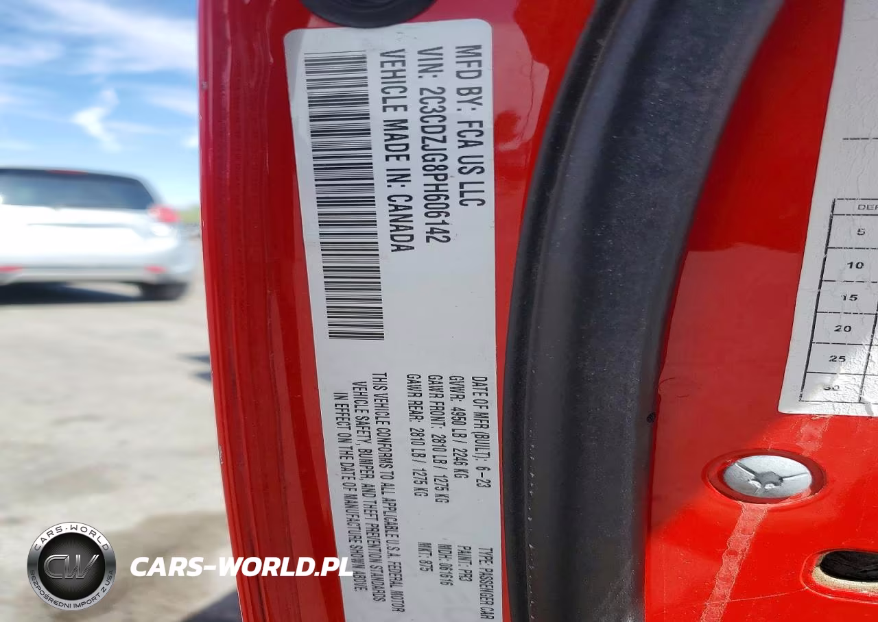 2023 Dodge Challenger VIN:2C3CDZJG8PH606142 - 12