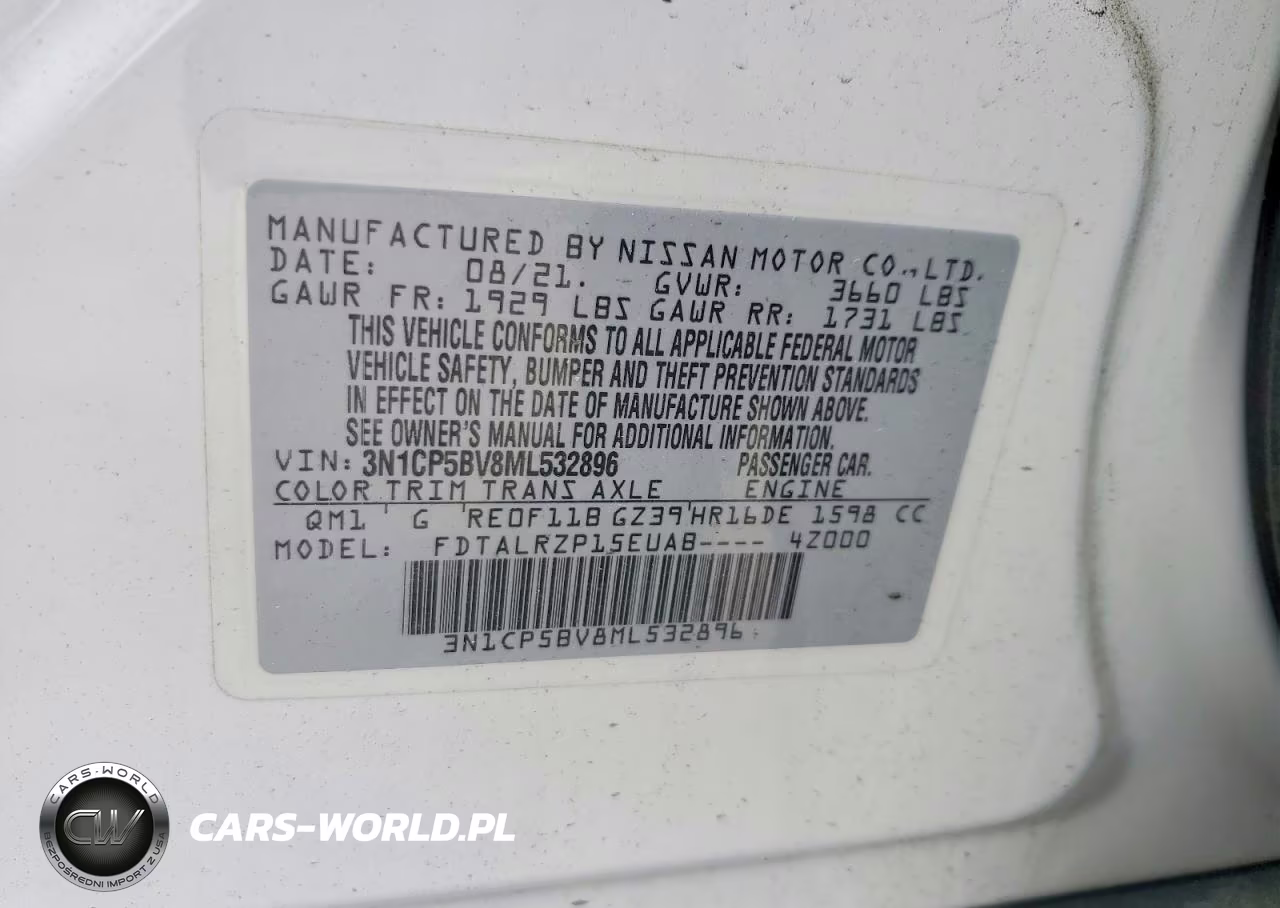 2021 Nissan Kicks S VIN:3N1CP5BV8ML532896 - 13