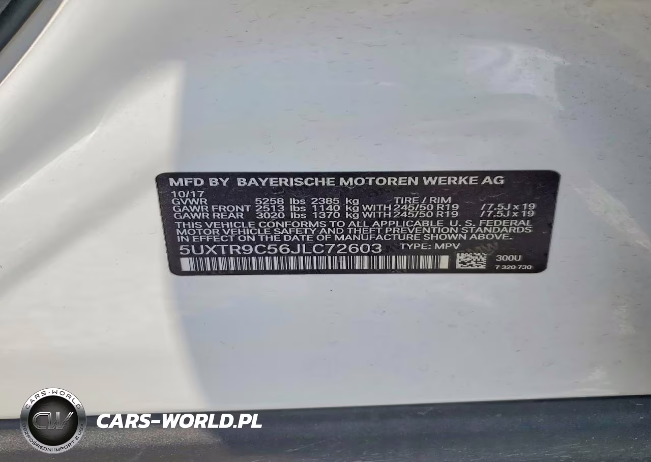 2018 BMW X3 xDrive30I VIN:5UXTR9C56JLC72603 - 13