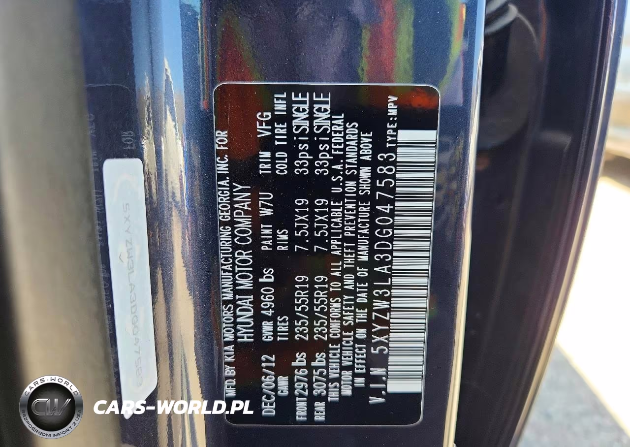 2013 Hyundai Santa Fe Sport 2.0T VIN:5XYZW3LA3DG047583 - 12