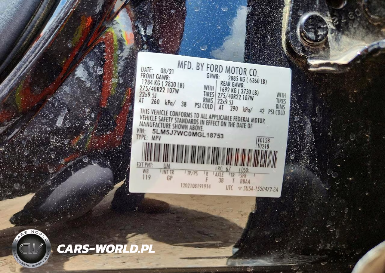 2021 Lincoln Aviator Reserve VIN:5LM5J7WC0MGL18753 - 14