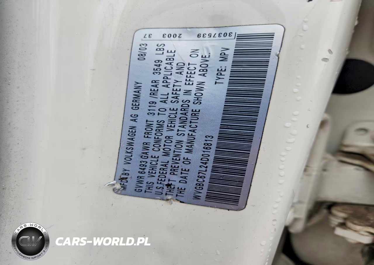 2004 Volkswagen Touareg 3.2 VIN:WVGBC67L24D016813 - 13