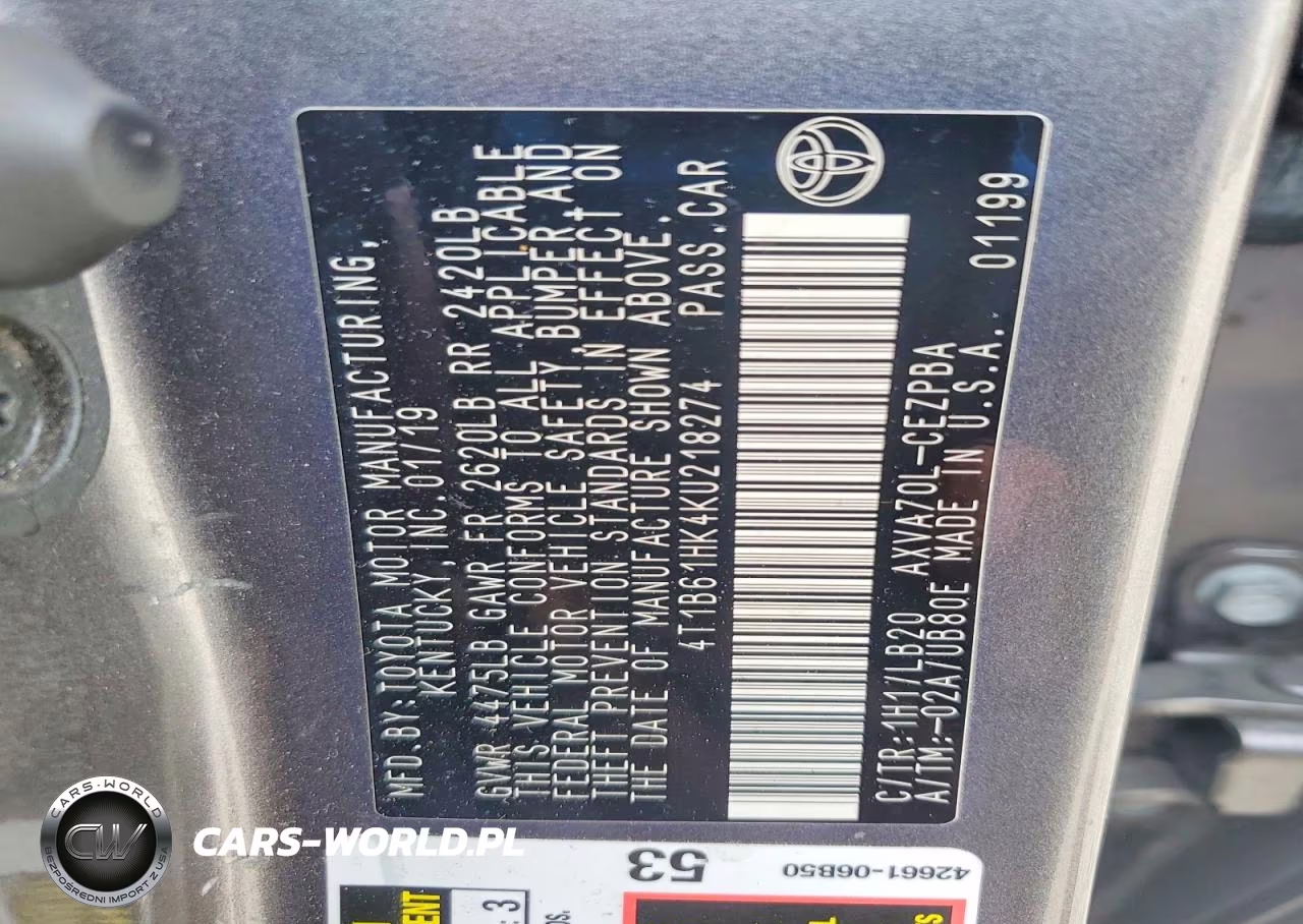2019 Toyota Camry Xse VIN:4T1B61HK4KU218274 - 13