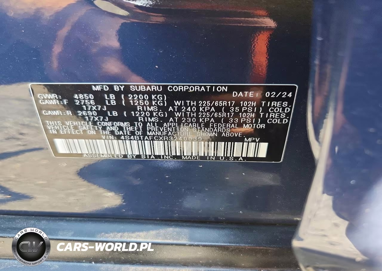 2024 Subaru Outback Premium VIN:4S4BTAFCXR3240039 - 12