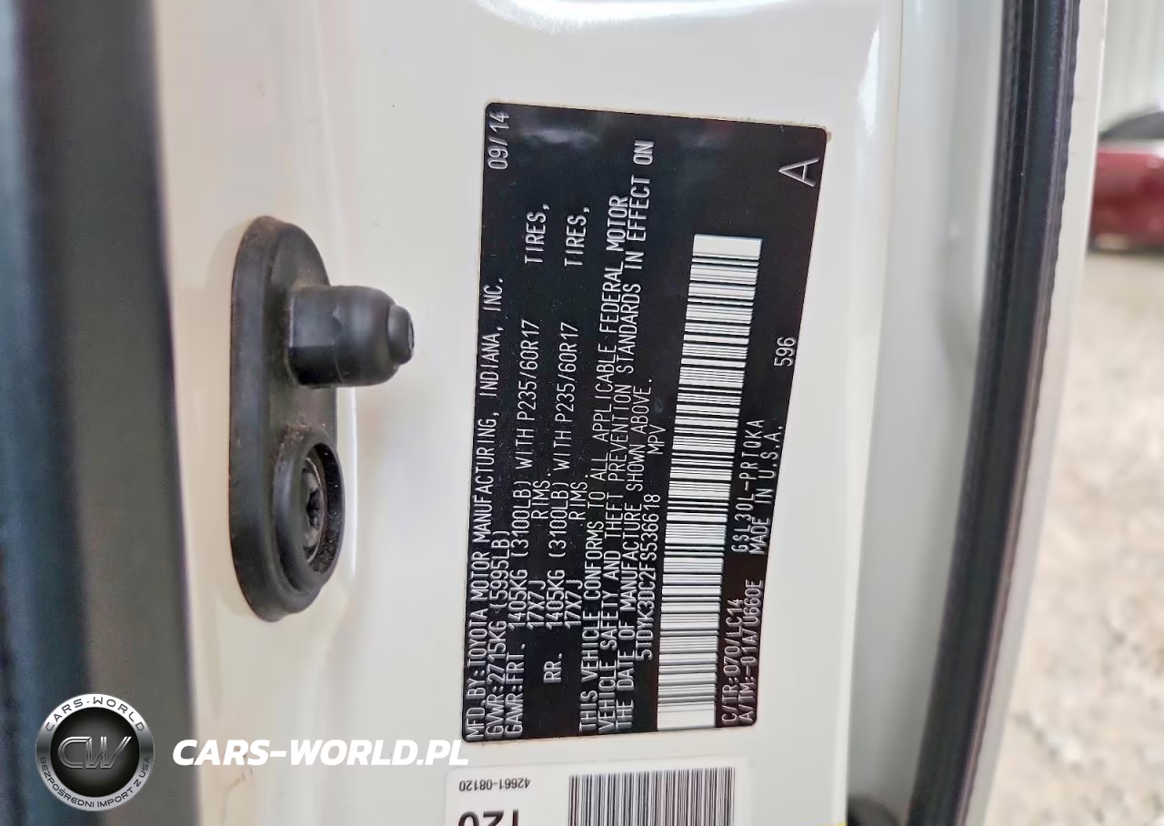 2015 Toyota Sienna Xle 8-Passenger VIN:5TDYK3DC2FS536618 - 13